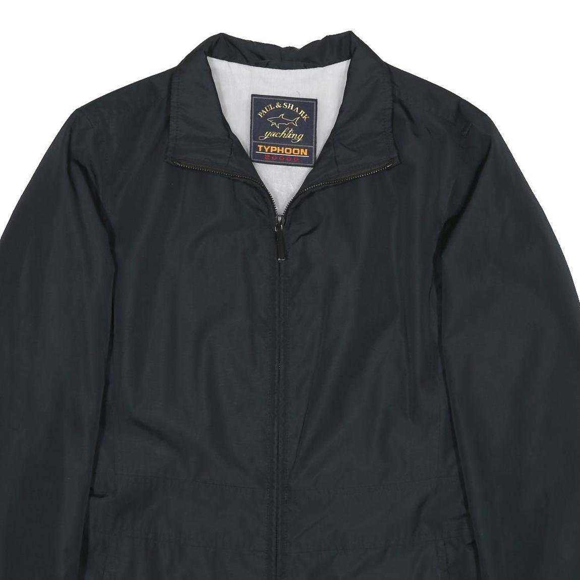 PAUL & SHARK Womens Black Typhoon Zip Jacket S Polyester Plain Lightweight