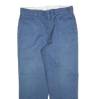 DICKIES Mens Cotton Blend Blue Regular Straight Trousers W38 L30 Workwear