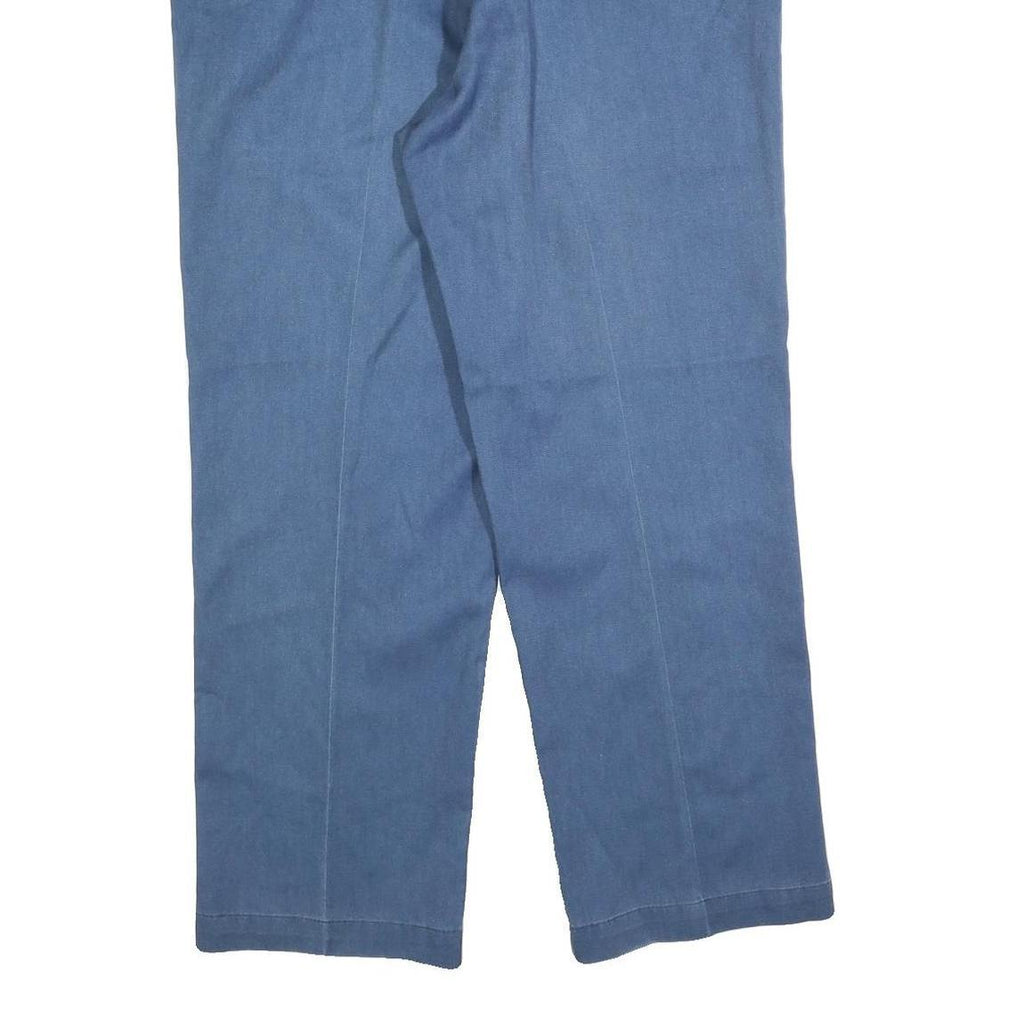 DICKIES Mens Cotton Blend Blue Regular Straight Trousers W38 L30 Workwear