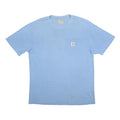 CARHARTT Mens Blue Pocket T-Shirt M Short Sleeve Crew Neck Cotton Blend