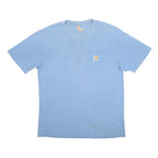 CARHARTT Mens Blue Pocket T-Shirt M Short Sleeve Crew Neck Cotton Blend