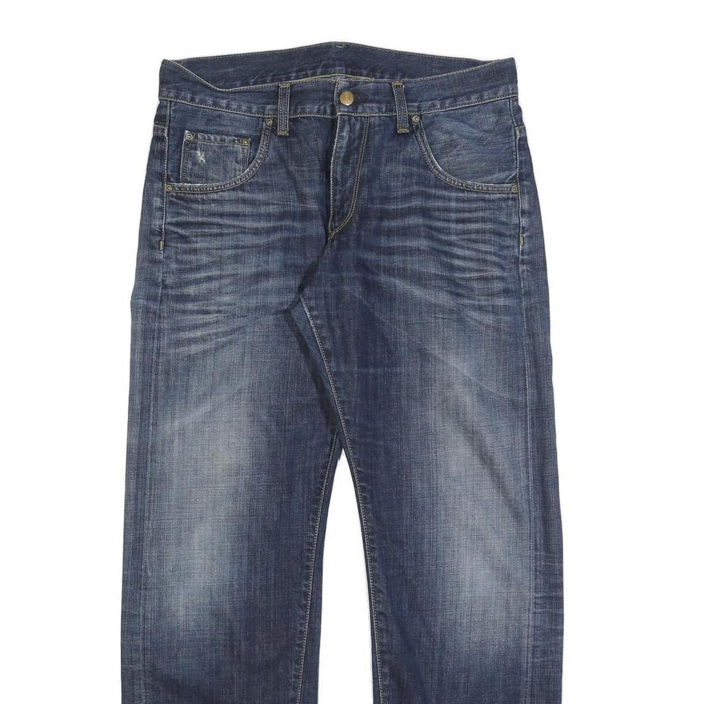 CARHARTT Mens Relaxed Blue Denim Jeans W32 L32 Workwear Casual Zip Closure