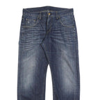 CARHARTT Mens Relaxed Blue Denim Jeans W32 L32 Workwear Casual Zip Closure