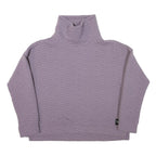 CALVIN KLEIN Womens Purple High Neck XL Quilted Sweatshirt Pullover