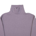 CALVIN KLEIN Womens Purple High Neck XL Quilted Sweatshirt Pullover
