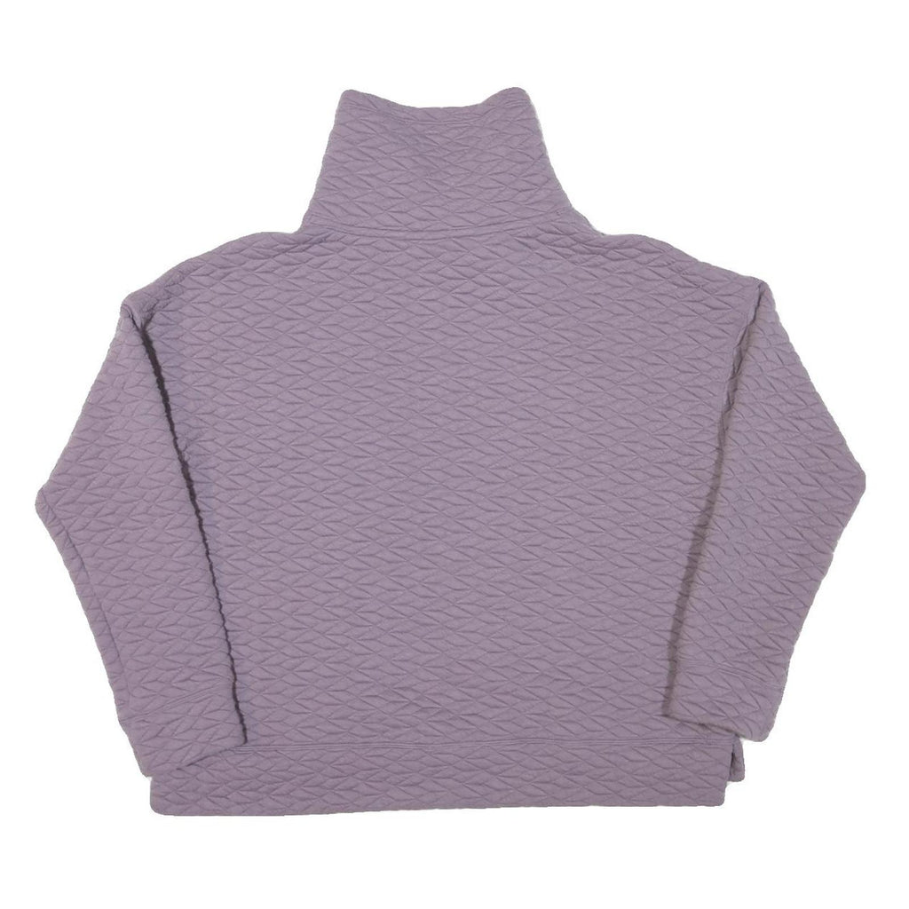 CALVIN KLEIN Womens Purple High Neck XL Quilted Sweatshirt Pullover