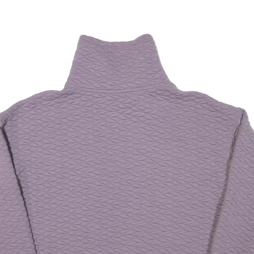 CALVIN KLEIN Womens Purple High Neck XL Quilted Sweatshirt Pullover