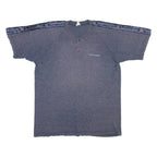 CHAMPION Mens T-Shirt Blue Button Neck L