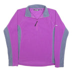 BERGHAUS Womens Purple & Grey Outdoor Patterned Jumper Quarter Zip Pullover UK