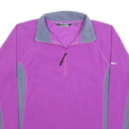 BERGHAUS Womens Purple & Grey Outdoor Patterned Jumper Quarter Zip Pullover UK