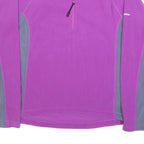 BERGHAUS Womens Purple & Grey Outdoor Patterned Jumper Quarter Zip Pullover UK