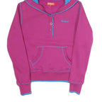 KICKERS Womens Pink & Blue Hoodie UK 10 Cotton Blend Pullover Casual Sweatshirt