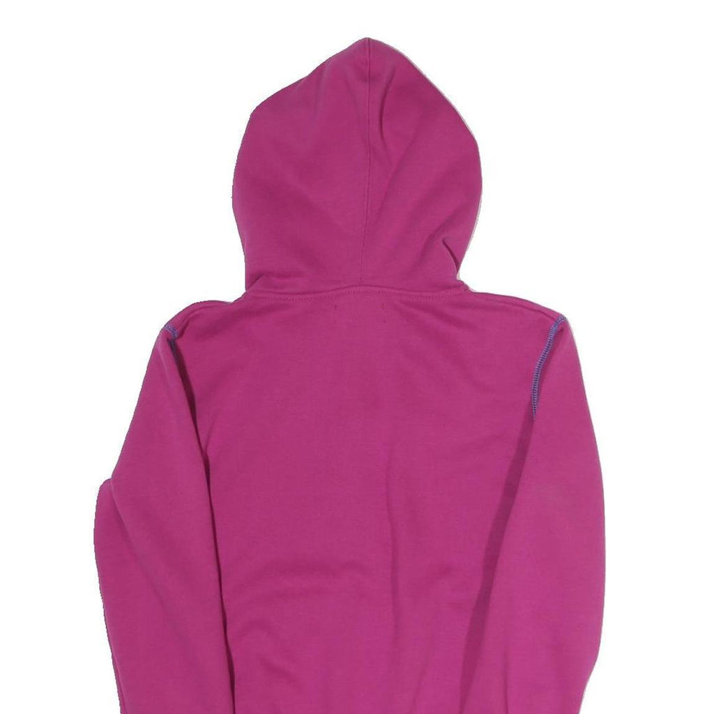 KICKERS Womens Pink & Blue Hoodie UK 10 Cotton Blend Pullover Casual Sweatshirt