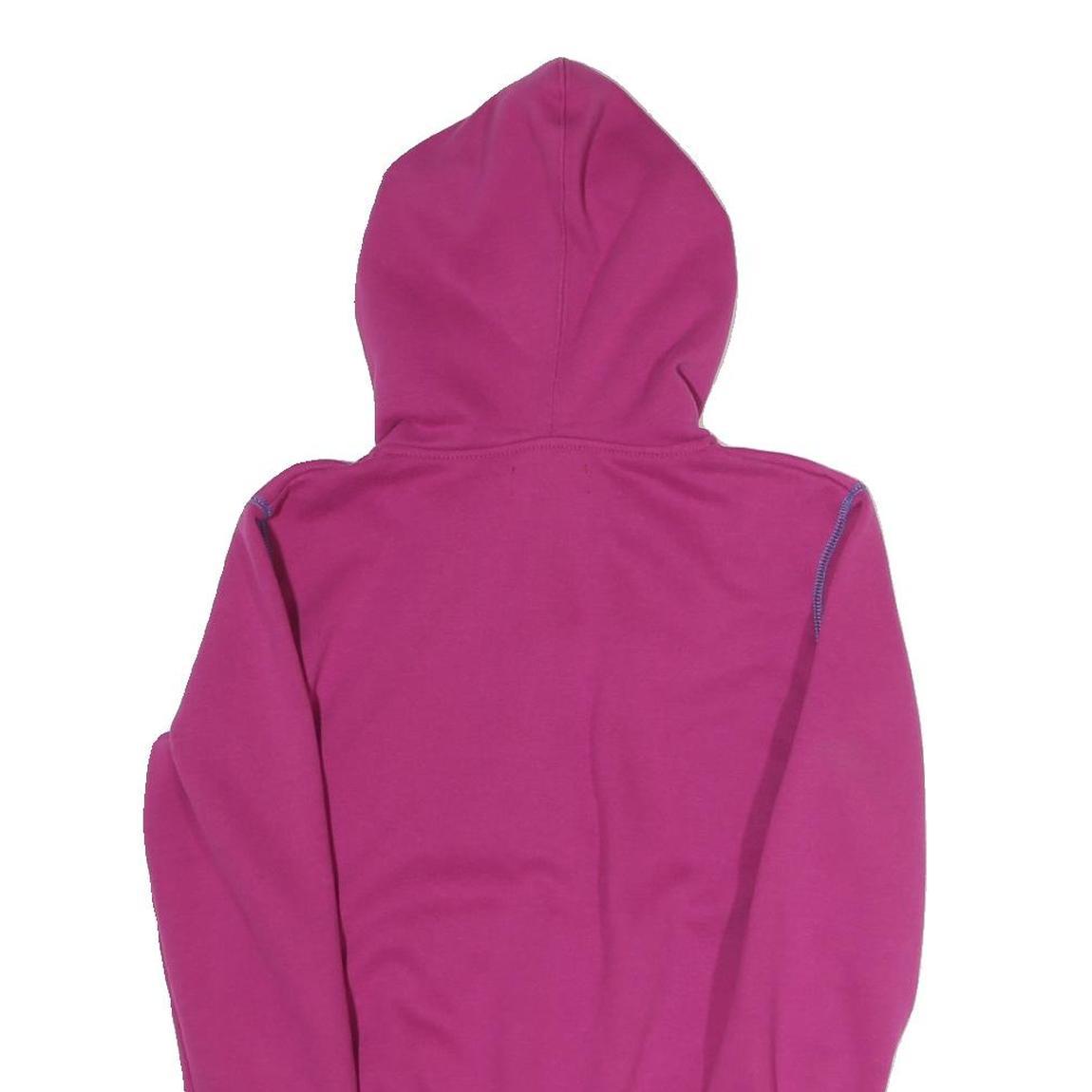 KICKERS Womens Pink & Blue Hoodie UK 10 Cotton Blend Pullover Casual Sweatshirt