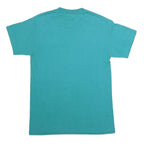 HANES Mens Blue T-Shirt M Short Sleeve Crew Neck Plain Cotton Blend Comfortable