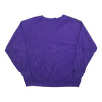 SASSY SPORT Womens Purple Leopard Print Crew Neck XL Animal Graphic Sweatshirt