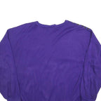 SASSY SPORT Womens Purple Leopard Print Crew Neck XL Animal Graphic Sweatshirt