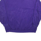 SASSY SPORT Womens Purple Leopard Print Crew Neck XL Animal Graphic Sweatshirt