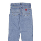 DICKIES Mens Blue Regular Straight Denim Light W30 L28 Cotton Blend Zip Jeans