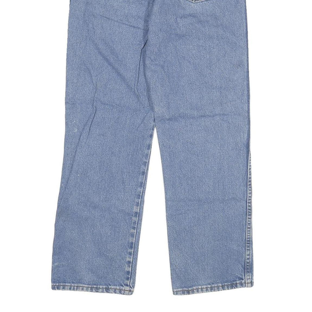 DICKIES Mens Blue Regular Straight Denim Light W30 L28 Cotton Blend Zip Jeans