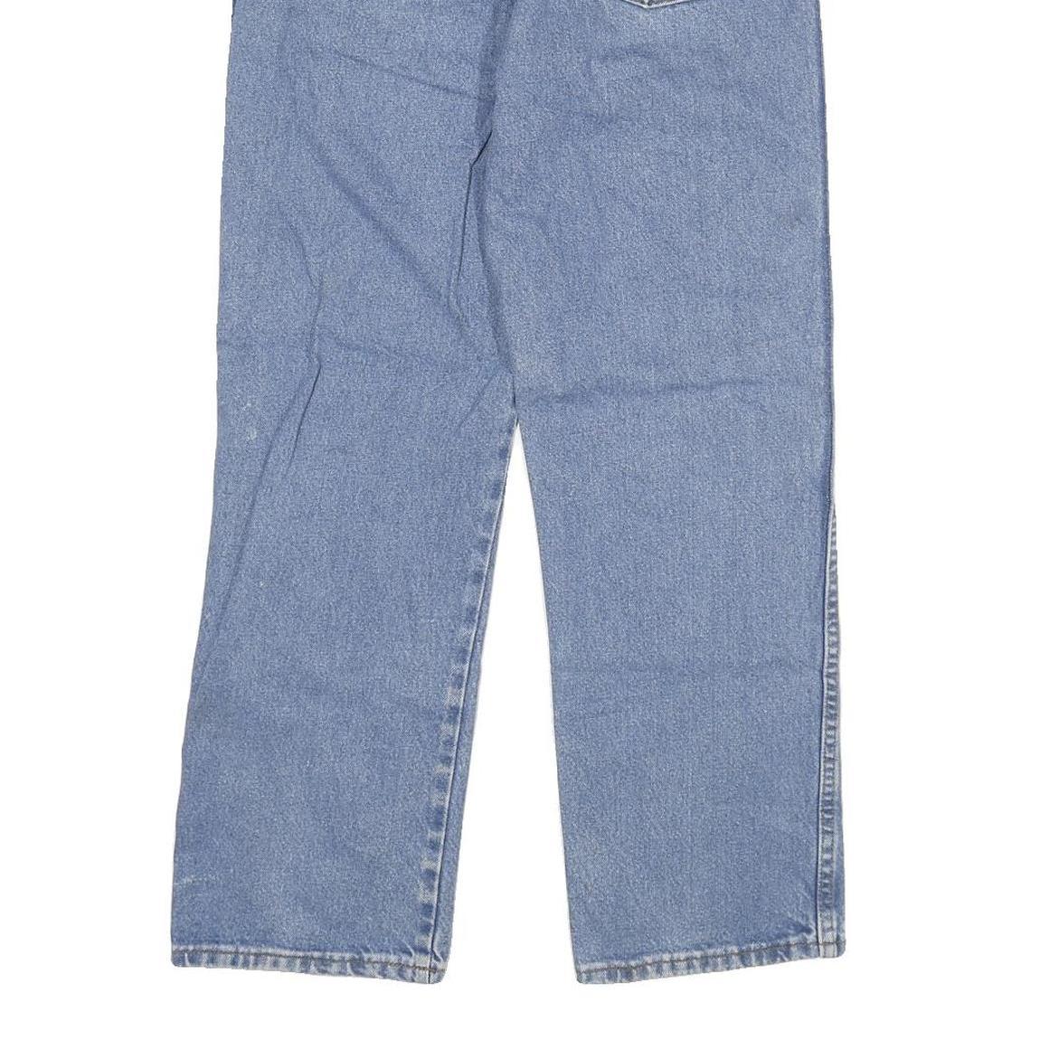 DICKIES Mens Blue Regular Straight Denim Light W30 L28 Cotton Blend Zip Jeans