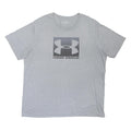 UNDER ARMOUR Mens Grey Athletic T-Shirt 3XL Short Sleeve Crew Neck Cotton Blend