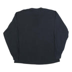 GILDAN Mens Black Lockhart Lions Baseball Graphic T-Shirt XL Long Sleeve Crew