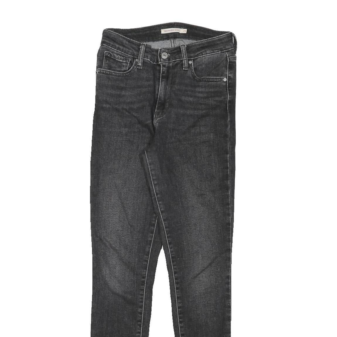 LEVI'S Womens Jeans Black Slim Skinny Denim W24 L29 Stretch Cotton Blend