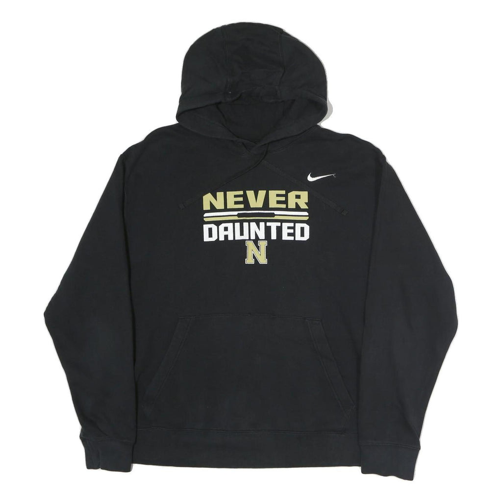 NIKE Mens Black Never Daunted Pullover Hoodie L Cotton Comfort Style