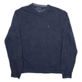 TOMMY HILFIGER Mens Jumper Blue Tight Knit L