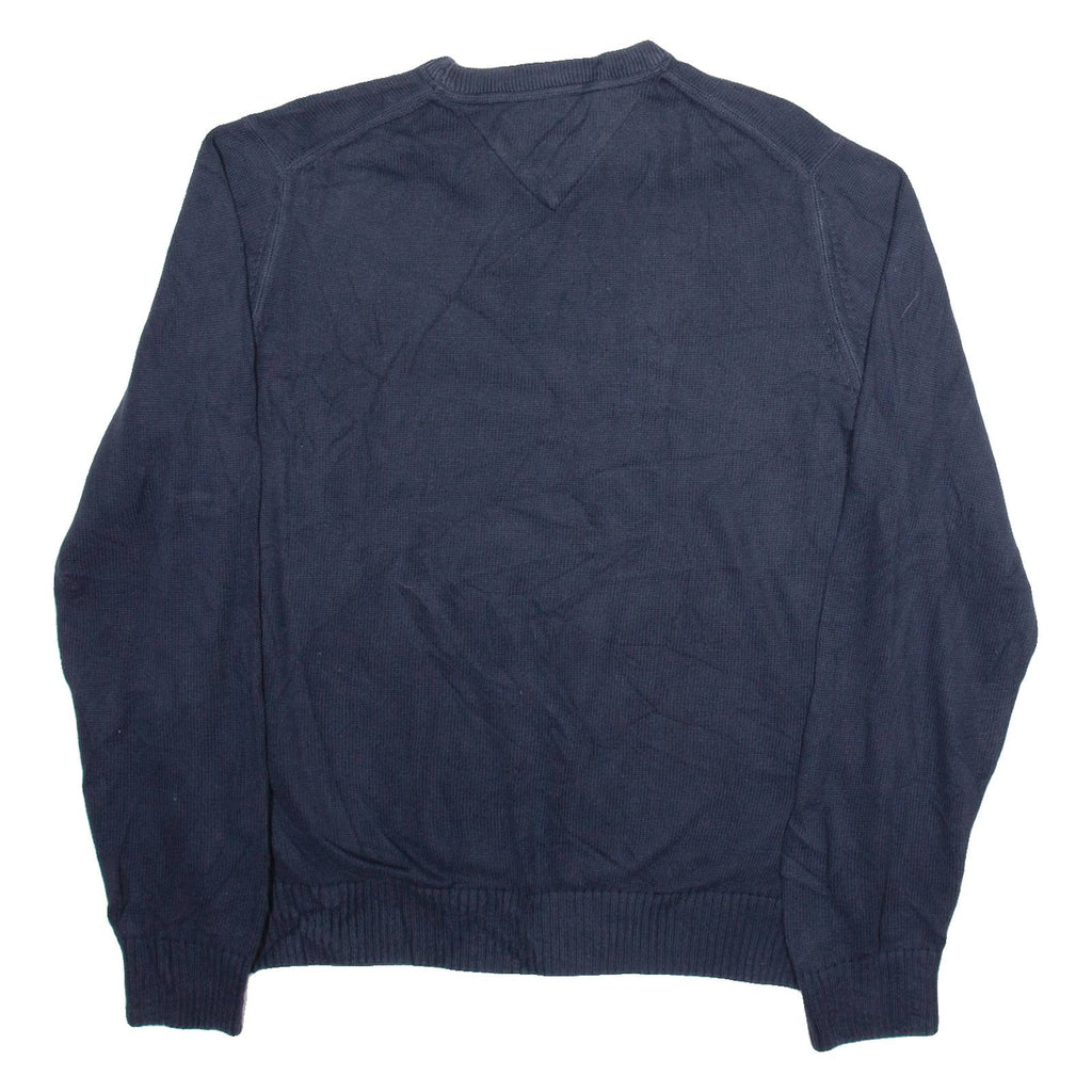 TOMMY HILFIGER Mens Jumper Blue Tight Knit L