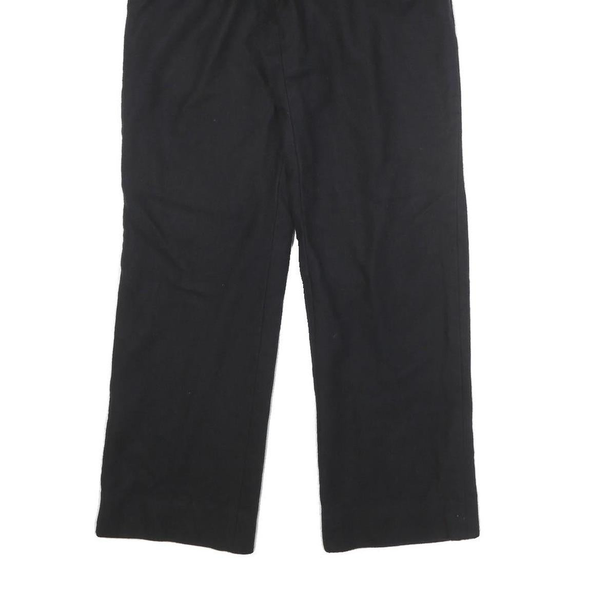 PAUL & SHARK Mens Wool Blend Black Regular Fit Straight Leg Trousers W27 L30