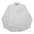 NAUTICA Mens White Blue & Red Checked Shirt XL Cotton Long Sleeve Classic Fit