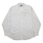 NAUTICA Mens White Blue & Red Checked Shirt XL Cotton Long Sleeve Classic Fit