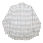 NAUTICA Mens White Blue & Red Checked Shirt XL Cotton Long Sleeve Classic Fit