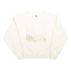 AUTHENTIC PIGMENT Womens Cream XL Crew Neck Cotton Blend Pullover Sweatshirt