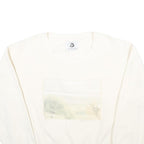 AUTHENTIC PIGMENT Womens Cream XL Crew Neck Cotton Blend Pullover Sweatshirt