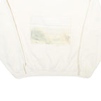 AUTHENTIC PIGMENT Womens Cream XL Crew Neck Cotton Blend Pullover Sweatshirt