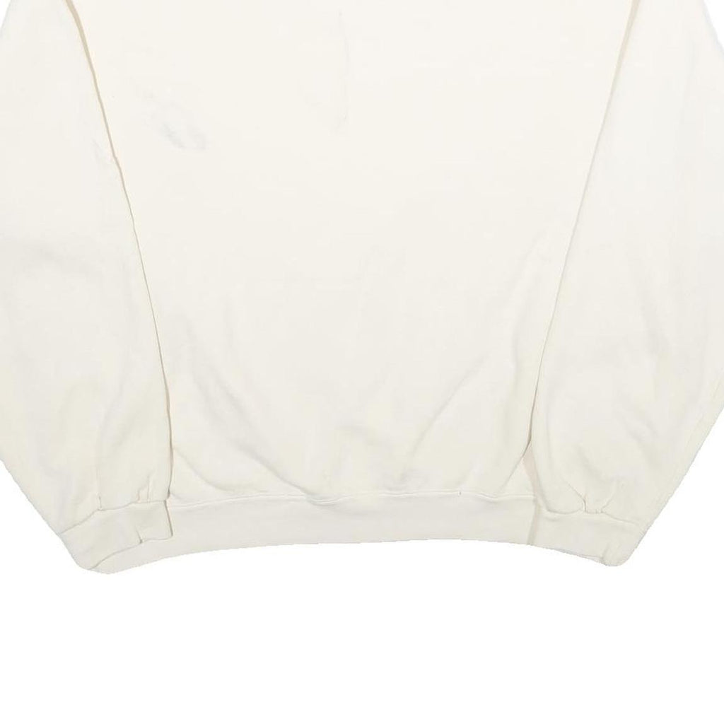 AUTHENTIC PIGMENT Womens Cream XL Crew Neck Cotton Blend Pullover Sweatshirt