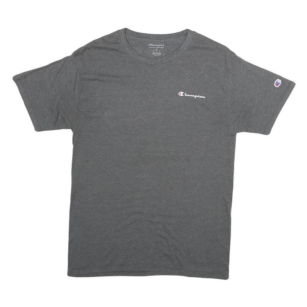 CHAMPION Mens Grey Graphic T-Shirt M Short Sleeve Crew Neck Cotton Casual