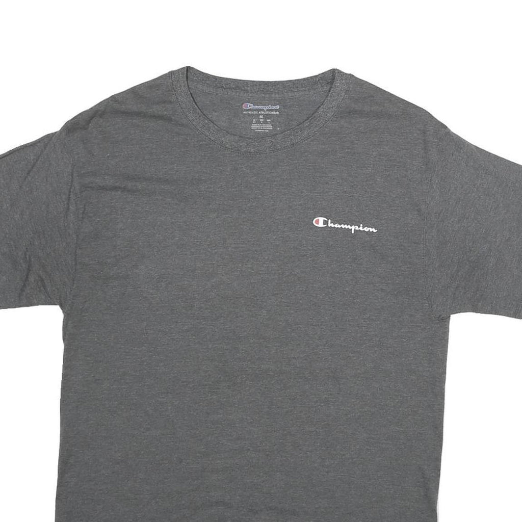 CHAMPION Mens Grey Graphic T-Shirt M Short Sleeve Crew Neck Cotton Casual