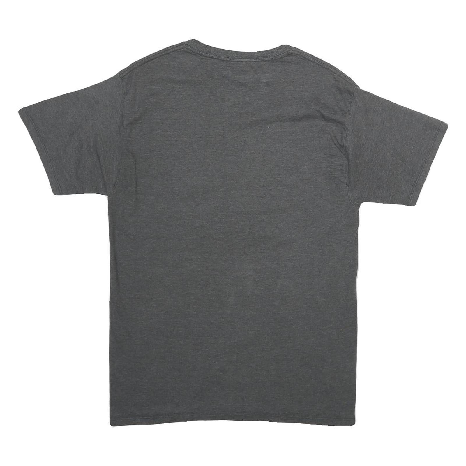CHAMPION Mens Grey Graphic T-Shirt M Short Sleeve Crew Neck Cotton Casual