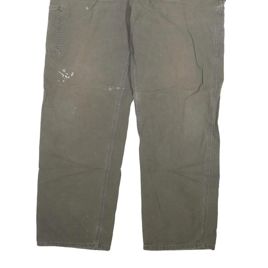 CARHARTT Mens Cotton Blend Grey Relaxed Straight Trousers W40 L34 Workwear