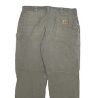 CARHARTT Mens Cotton Blend Grey Relaxed Straight Trousers W40 L34 Workwear