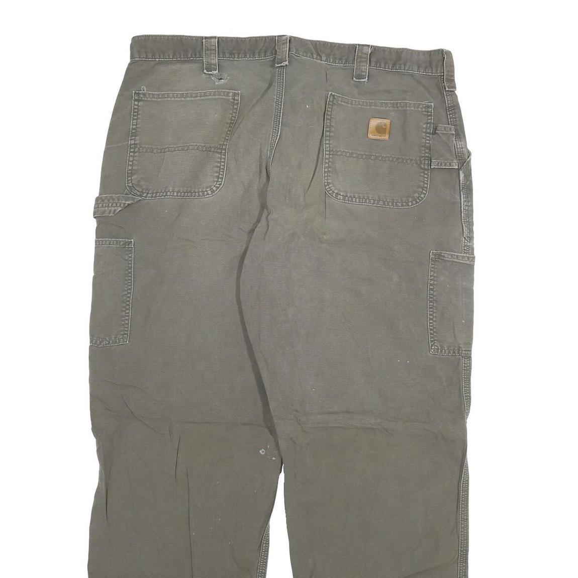 CARHARTT Mens Cotton Blend Grey Relaxed Straight Trousers W40 L34 Workwear