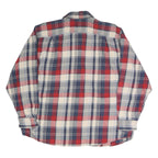 SCHMIDT Mens Red & Blue Check Shirt XL Cotton Blend Casual Button-Up