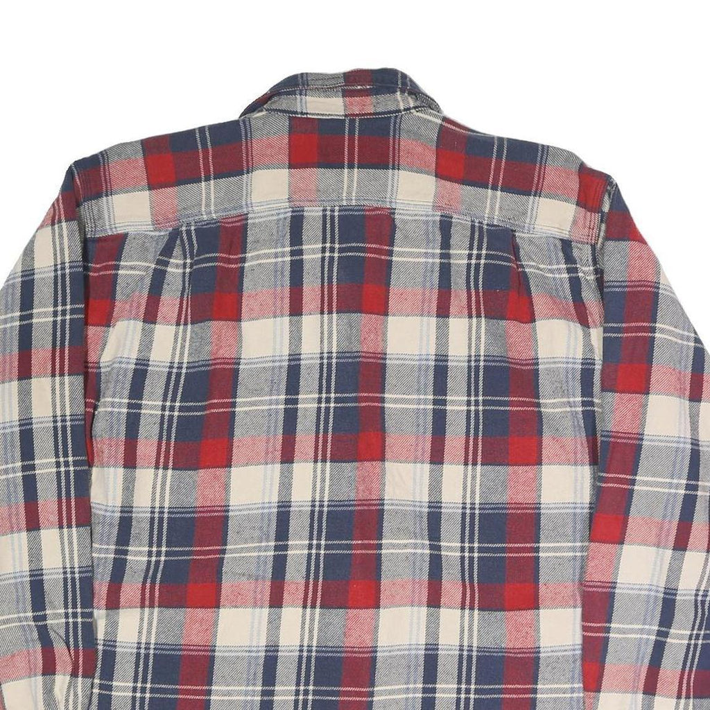 SCHMIDT Mens Red & Blue Check Shirt XL Cotton Blend Casual Button-Up