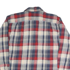 SCHMIDT Mens Red & Blue Check Shirt XL Cotton Blend Casual Button-Up
