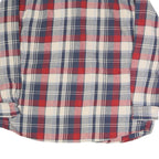 SCHMIDT Mens Red & Blue Check Shirt XL Cotton Blend Casual Button-Up