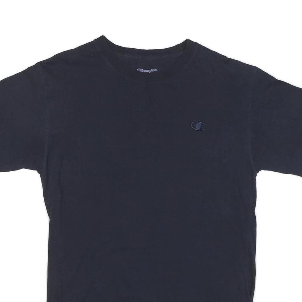 CHAMPION Mens Black Crew Neck Short Sleeve T-Shirt M Cotton Blend Casual Wear